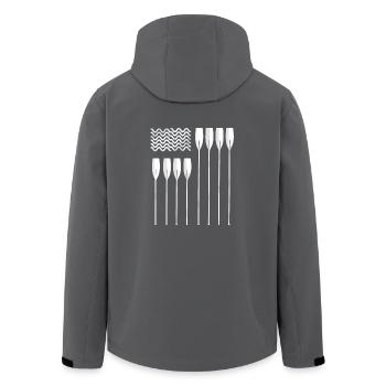 us rudern skulls Riemen Ruderboot Team Sport achte - Recycelte Männer Softshell-Jacke von Stanley/Stella - Anthrazit - Hinten - AI Model Male 185 light (185cm)
