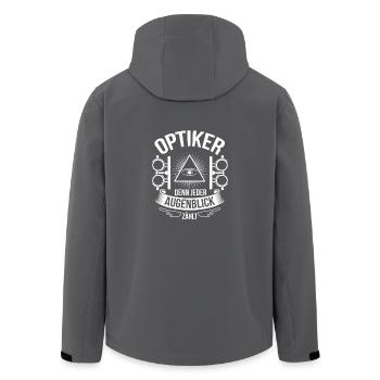 Optiker Denn jeder Augenblick zählt - Recycelte Männer Softshell-Jacke von Stanley/Stella - Anthrazit - Hinten - AI Model Male 185 light (185cm)