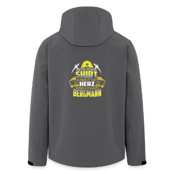 Bergmannn Shirt das Herz eines stolzen Bergmann - Recycelte Männer Softshell-Jacke von Stanley/Stella - Anthrazit - Hinten - AI Model Male 185 light (185cm)
