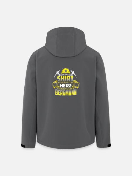 Bergmannn Shirt das Herz eines stolzen Bergmann - Recycelte Männer Softshell-Jacke von Stanley/Stella - Anthrazit