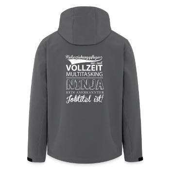 HEP Shirt-Multitasking - Recycelte Männer Softshell-Jacke von Stanley/Stella - Anthrazit - Hinten - AI Model Male 185 light (185cm)