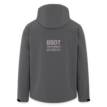 Brot kann schimmeln - Recycelte Männer Softshell-Jacke von Stanley/Stella - Anthrazit - Hinten - AI Model Male 185 light (185cm)