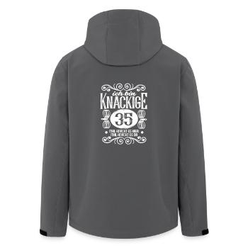 35. Geburtstag Sprüche Frauen ich bin Knackige 35 - Recycelte Männer Softshell-Jacke von Stanley/Stella - Anthrazit - Hinten - AI Model Male 185 light (185cm)