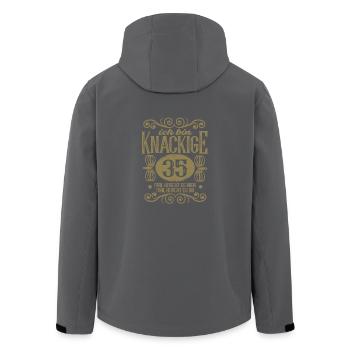 35. Geburtstag Sprüche Frauen ich bin Knackige 35 - Recycelte Männer Softshell-Jacke von Stanley/Stella - Anthrazit - Hinten - AI Model Male 185 light (185cm)