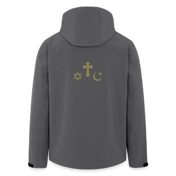 Religion Judentum Islam Christentum - Recycelte Männer Softshell-Jacke von Stanley/Stella - Anthrazit - Hinten - AI Model Male 185 light (185cm)