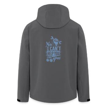 Nein, ich helfe dir nicht Gratis - Recycelte Männer Softshell-Jacke von Stanley/Stella - Anthrazit - Hinten - AI Model Male 185 light (185cm)