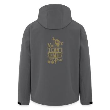 Nein, ich helfe dir nicht Gratis - Recycelte Männer Softshell-Jacke von Stanley/Stella - Anthrazit - Hinten - AI Model Male 185 light (185cm)