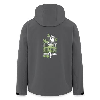 Nein, ich helfe dir nicht Gratis - Recycelte Männer Softshell-Jacke von Stanley/Stella - Anthrazit - Hinten - AI Model Male 185 light (185cm)