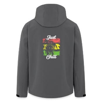 Summer Jamaica Just Chill Relax Design - Recycelte Männer Softshell-Jacke von Stanley/Stella - Anthrazit - Hinten - AI Model Male 185 light (185cm)