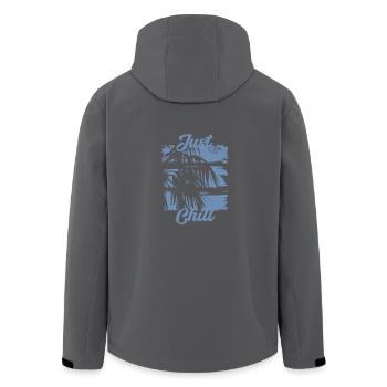 Summer Jamaica Just Chill Relax Design - Recycelte Männer Softshell-Jacke von Stanley/Stella - Anthrazit - Hinten - AI Model Male 185 light (185cm)