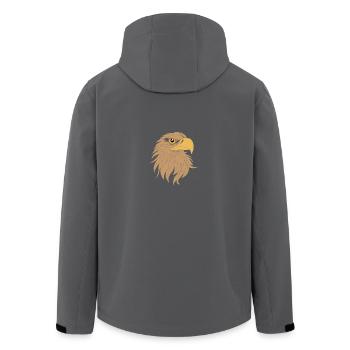 Raubvogel Kopf Raubtier Adler Falke Habicht - Recycelte Männer Softshell-Jacke von Stanley/Stella - Anthrazit - Hinten - AI Model Male 185 light (185cm)