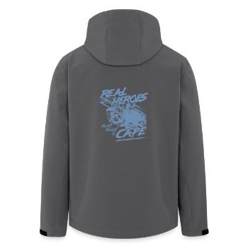 Kranführer Sprüche Kran echte Helden - Recycelte Männer Softshell-Jacke von Stanley/Stella - Anthrazit - Hinten - AI Model Male 185 light (185cm)