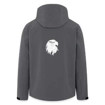 Raubvogel Kopf Raubtier Adler Falke Habicht - Recycelte Männer Softshell-Jacke von Stanley/Stella - Anthrazit - Hinten - AI Model Male 185 light (185cm)