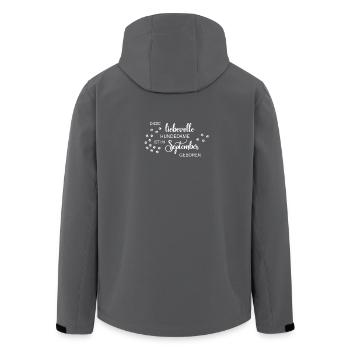 September Geburtstag Hund frauchen - Recycelte Männer Softshell-Jacke von Stanley/Stella - Anthrazit - Hinten - AI Model Male 185 light (185cm)