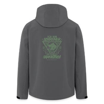 Schreiner Geschenkideen - Recycelte Männer Softshell-Jacke von Stanley/Stella - Anthrazit - Hinten - AI Model Male 185 light (185cm)
