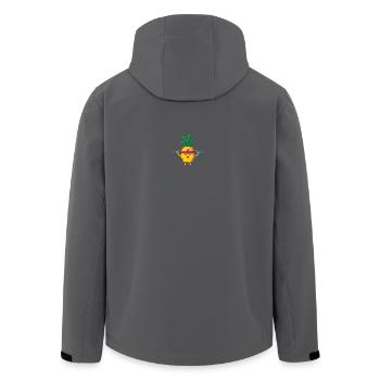 Ananas Hanteln Bodybuilding Fitness Workout - Recycelte Männer Softshell-Jacke von Stanley/Stella - Anthrazit - Hinten - AI Model Male 185 light (185cm)