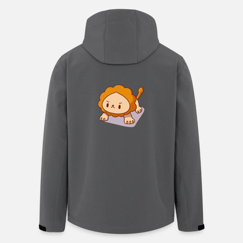 Lion Push-ups Kawaii Strenuous Strong - Veste softshell homme en polyester recyclé Stanley/Stella - charbon
