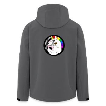 hell unicorn - Men’s Recycled Softshell Jacket by Stanley/Stella - anthracite - Back - AI Model Male 185 light (185cm)