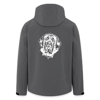 ENGLISH MASTIFF Hunde Portrait Rassehund Wilsigns - Recycelte Männer Softshell-Jacke von Stanley/Stella - Anthrazit - Hinten - AI Model Male 185 light (185cm)
