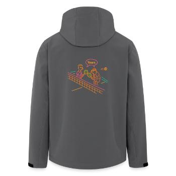 Witziges Doppel Tennis Motiv Geschenk Kollege Team - Recycelte Männer Softshell-Jacke von Stanley/Stella - Anthrazit - Hinten - AI Model Male 185 light (185cm)