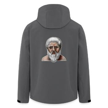 Platon Griechischer Philosoph - Recycelte Männer Softshell-Jacke von Stanley/Stella - Anthrazit - Hinten - AI Model Male 185 light (185cm)