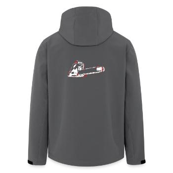 blutige Kettensäge Motorsäge Holzfäller Forstwort - Recycelte Männer Softshell-Jacke von Stanley/Stella - Anthrazit - Hinten - AI Model Male 185 light (185cm)