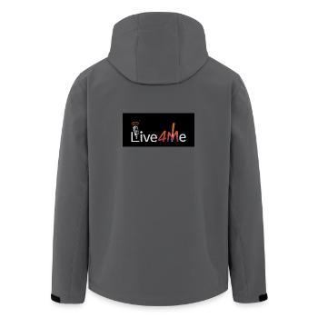 Live4Me_Logo_schwarzer_Hintergrund_4x - Veste softshell homme en polyester recyclé Stanley/Stella - charbon - Dos - AI Model Male 185 light (185cm)