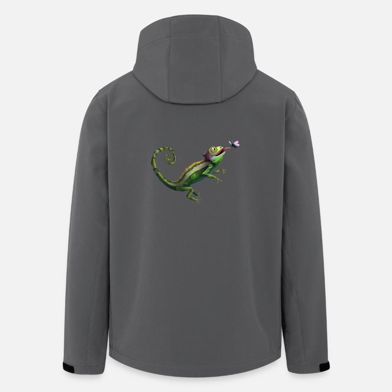 Chameleon eats fly - Men’s Recycled Softshell Jacket by Stanley/Stella - anthracite