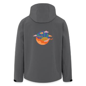 Good Vibrations - Geschenkidee - Gute Laune - Recycelte Männer Softshell-Jacke von Stanley/Stella - Anthrazit - Hinten - AI Model Male 185 light (185cm)