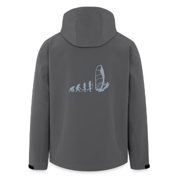 Evolution of Windsurfing - Recycelte Männer Softshell-Jacke von Stanley/Stella - Anthrazit - Hinten - AI Model Male 185 light (185cm)