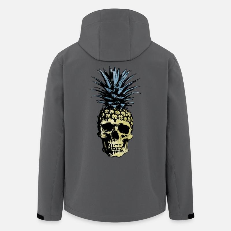 ANANAS SCHÄDEL HELLE HINTERGRÜNDE - Recycelte Männer Softshell-Jacke von Stanley/Stella - Anthrazit