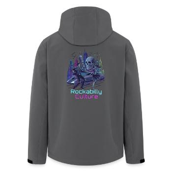 Neon Rockabilly SciFi Kultur - Recycelte Männer Softshell-Jacke von Stanley/Stella - Anthrazit - Hinten - AI Model Male 185 light (185cm)