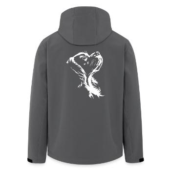 Cavalier King Charles Spaniel Hunde Hund Wilsigns - Recycelte Männer Softshell-Jacke von Stanley/Stella - Anthrazit - Hinten - AI Model Male 185 light (185cm)