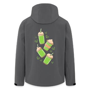 Matcha Tee - Recycelte Männer Softshell-Jacke von Stanley/Stella - Anthrazit - Hinten - AI Model Male 185 light (185cm)