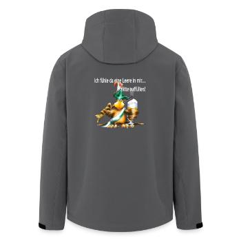 Bitte auffüllen - Recycelte Männer Softshell-Jacke von Stanley/Stella - Anthrazit - Hinten - AI Model Male 185 light (185cm)