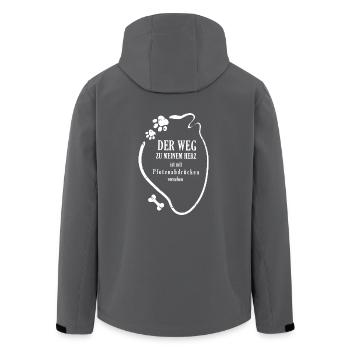 Hunde Shirt-Mein Herz2 - Recycelte Männer Softshell-Jacke von Stanley/Stella - Anthrazit - Hinten - AI Model Male 185 light (185cm)
