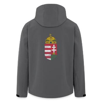 Ungarisches Wappen Ungarn Symbol - Recycelte Männer Softshell-Jacke von Stanley/Stella - Anthrazit - Hinten - AI Model Male 185 light (185cm)
