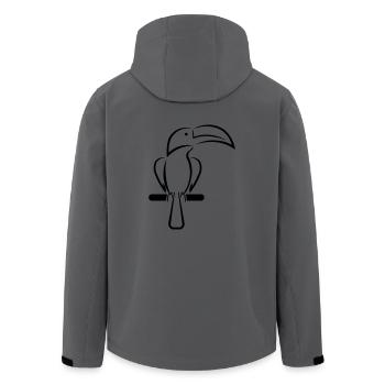 toucan - Men’s Recycled Softshell Jacket by Stanley/Stella - anthracite - Back - AI Model Male 185 light (185cm)