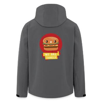 HAMBURGER - WE ARE FAMILY - Recycelte Männer Softshell-Jacke von Stanley/Stella - Anthrazit - Hinten - AI Model Male 185 light (185cm)