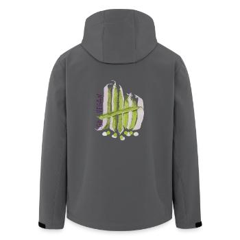 GoVegan Erbsen - Recycelte Männer Softshell-Jacke von Stanley/Stella - Anthrazit - Hinten - AI Model Male 185 light (185cm)
