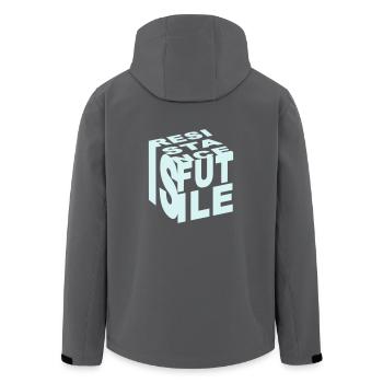 Resistance is futile - Recycelte Männer Softshell-Jacke von Stanley/Stella - Anthrazit - Hinten - AI Model Male 185 light (185cm)
