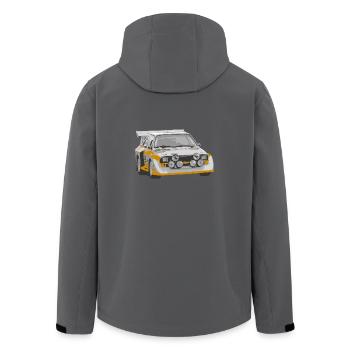 Rallye - Recycelte Männer Softshell-Jacke von Stanley/Stella - Anthrazit - Hinten - AI Model Male 185 light (185cm)