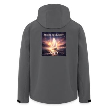 Segel aus Licht (Maincover) - Recycelte Männer Softshell-Jacke von Stanley/Stella - Anthrazit - Hinten - AI Model Male 185 light (185cm)