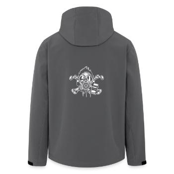 Cross Bones Gasmask - Recycelte Männer Softshell-Jacke von Stanley/Stella - Anthrazit - Hinten - AI Model Male 185 light (185cm)