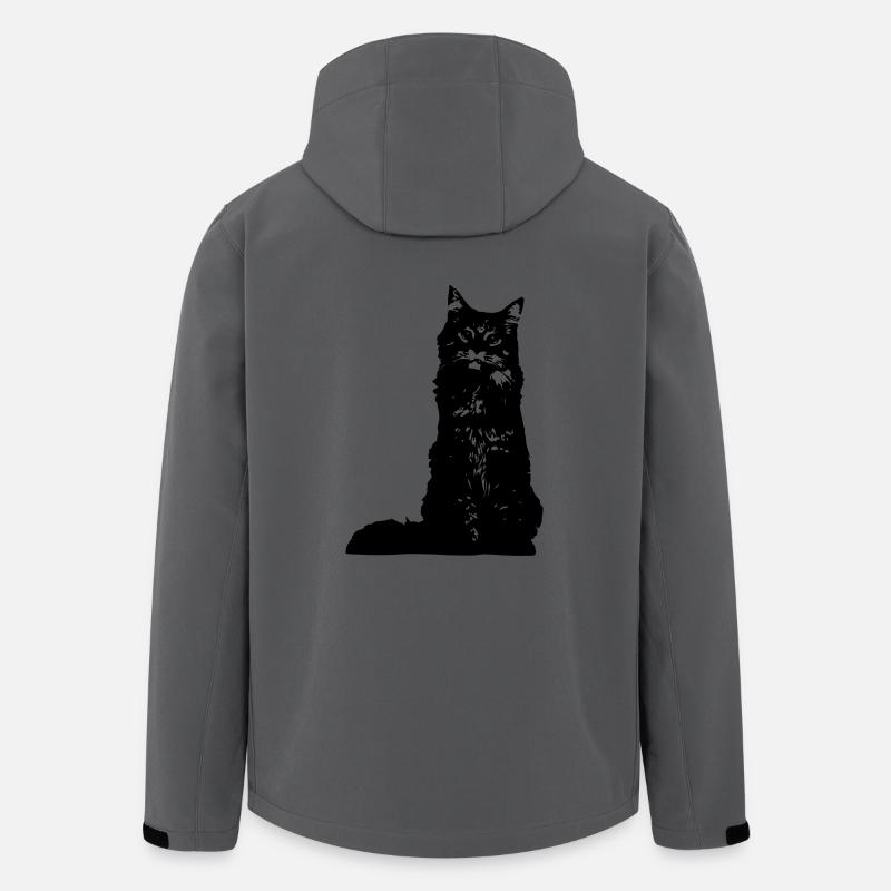 chat - Veste softshell homme en polyester recyclé Stanley/Stella - charbon