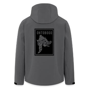 Ontobogo - Wayang - Men’s Recycled Softshell Jacket by Stanley/Stella - anthracite - Back - AI Model Male 185 light (185cm)