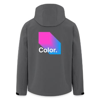 Farbe - Recycelte Männer Softshell-Jacke von Stanley/Stella - Anthrazit - Hinten - AI Model Male 185 light (185cm)