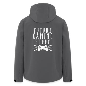 Future Game Buddy Father Son - Recycelte Männer Softshell-Jacke von Stanley/Stella - Anthrazit - Hinten - AI Model Male 185 light (185cm)