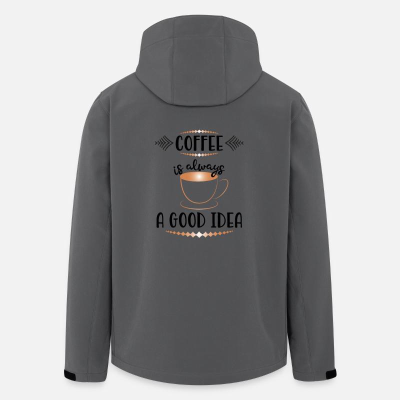 Kaffee - Recycelte Männer Softshell-Jacke von Stanley/Stella - Anthrazit
