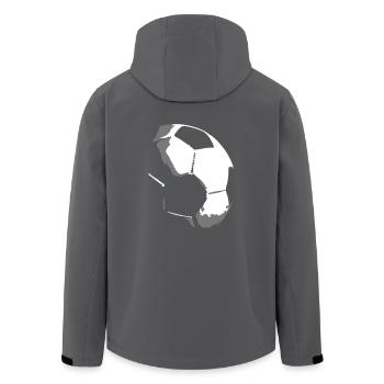 fussball 1 - Recycelte Männer Softshell-Jacke von Stanley/Stella - Anthrazit - Hinten - AI Model Male 185 light (185cm)